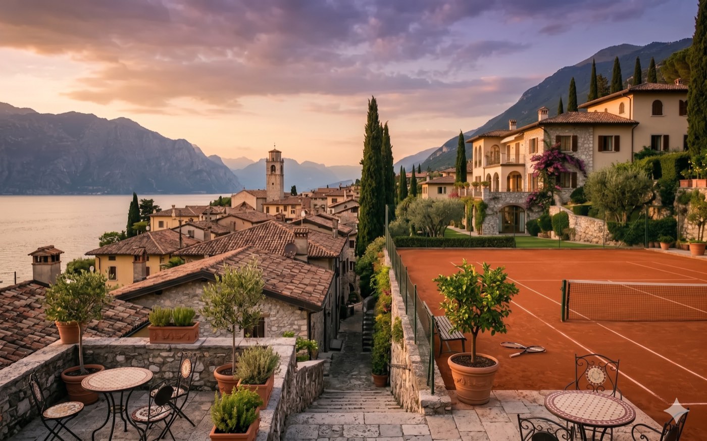Clay court above Lake Garda